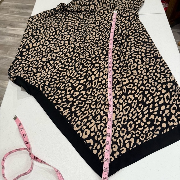 Shelby & Palmer Asymmetrical Dress Side Tie Animal Print Black/Tan Women’s Sz S - Picture 10 of 13